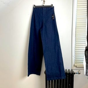 F21 Long Dark Denim High Waist High. Rise Pants